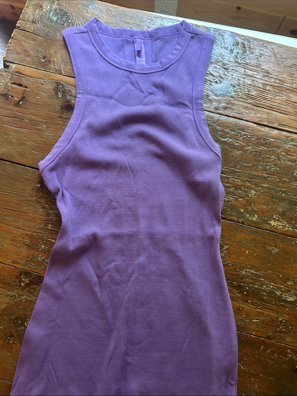 SKIMS Ribbed Sleeveless Tank dress - Lavender Purple